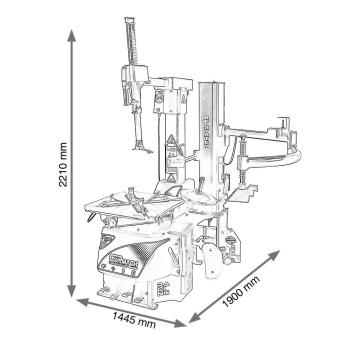 Stroj pro montáž a demontáž pneumatik CORMACH CM 1200 BB (5)