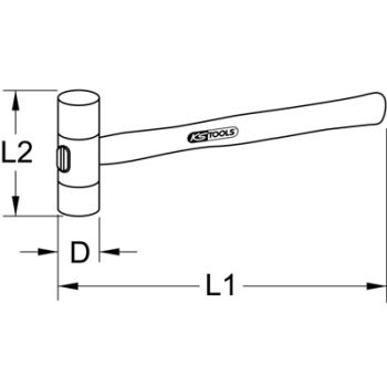 Karosářské kladivo nylonové KSTOOLS 140.5212 (2)