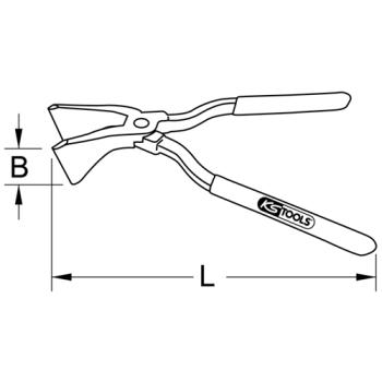 Falcovací kleště zahnuté KSTOOLS 222.1602 (3)