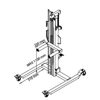 Pojízdný zvedák pro kola Compac WD 60 (3)