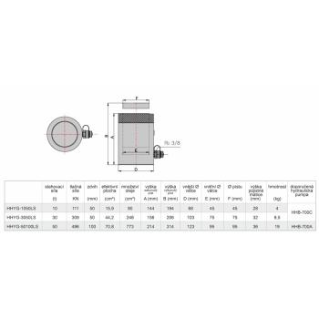 Hydraulické válce s pojistnou maticí HHYG-LS (3)