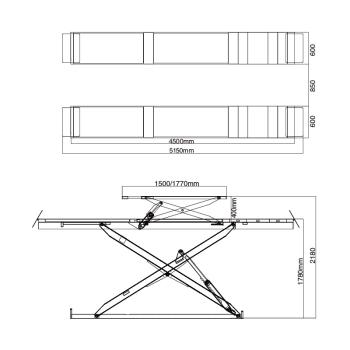 Nůžkový plošinový zvedák DCD-4540 (2)