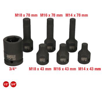 Kované nástrčné hlavice XZN KSTOOLS 515.1160 (2)