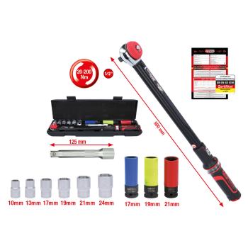 Sada momentového klíče a nástrčných hlavic KSTOOLS 516.2400 (2)