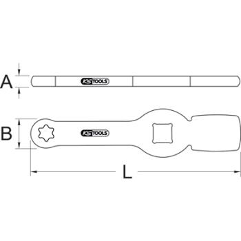Klíč na šrouby kotoučových brzd KSTOOLS 517.0908 (2)