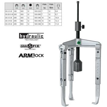3-ramenné hydraulické stahováky KUKKO 30-B - prodloužené háky (1)