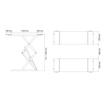Nůžkový zvedák LAUNCH TLT-640 A (2)