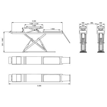 Nůžkový zvedák LAUNCH TLT-855 A (2)