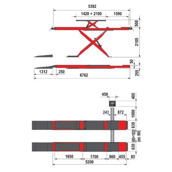 Nůžkový plošinový zvedák SICE PSR 50 CT LT (2)