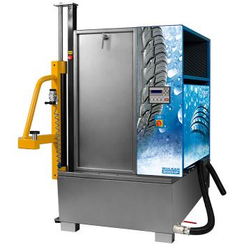 Myčka kol nákladních automobilů s ohřevem a zvedákem WULKAN 500HP (1)