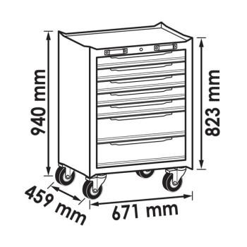 Dílenský vozík pro skříňové stěny (676 mm) VIGOR V6000-019 (2)