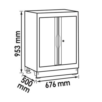 Spodní skříň s dvoukřídlými dveřmi (676 mm) VIGOR V6000-02 (2)