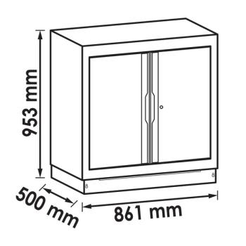 Spodní skříň s dvoukřídlými dveřmi (861 mm) VIGOR V6000-02XL (2)