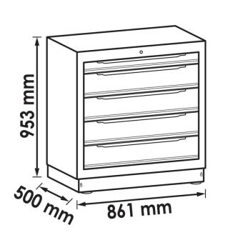 Zásuvková spodní skříň (5 zásuvek - 861 mm) VIGOR V6000-031XL (2)
