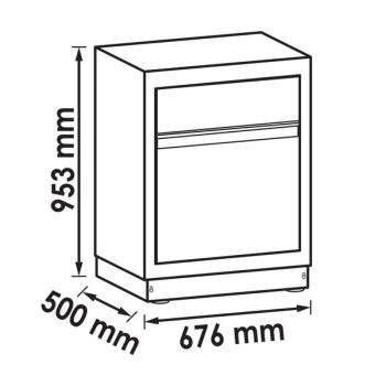 Spodní skříň na odpad (676 mm) VIGOR V6000-033 (2)