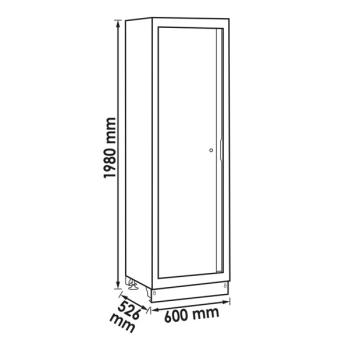 Skříň s jednokřídlými dveřmi VIGOR V6000-03 (2)