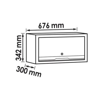 Závěsná skříňka s výklopnými dvířky (676 mm) VIGOR V6000-04 (2)