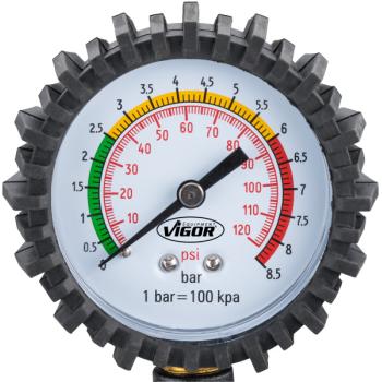Pneuhustič s analogovým tlakoměrem VIGOR V6905 (2)